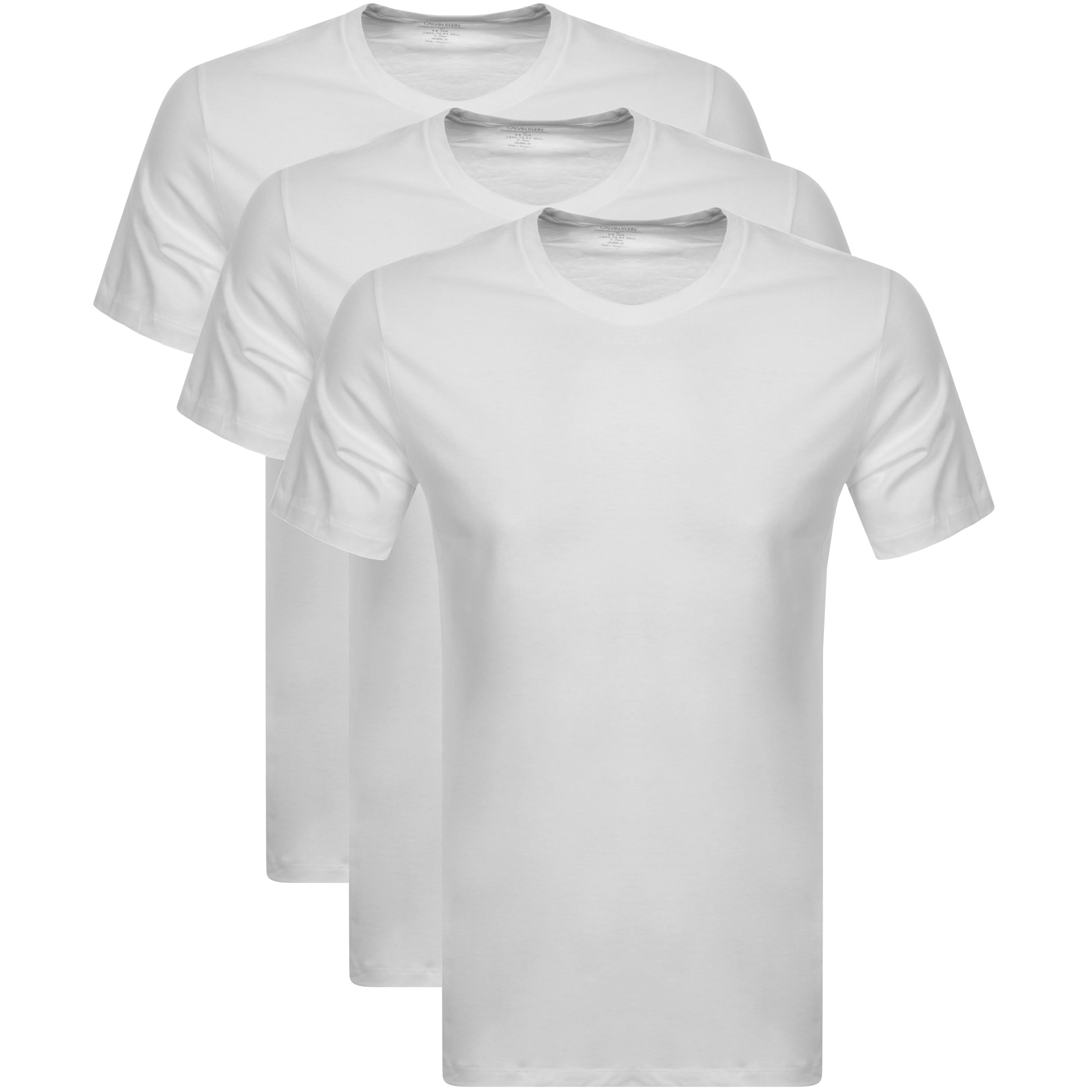 Alternative Image for ProductCalvin Klein 3 Pack Crew Neck T Shirts White1
